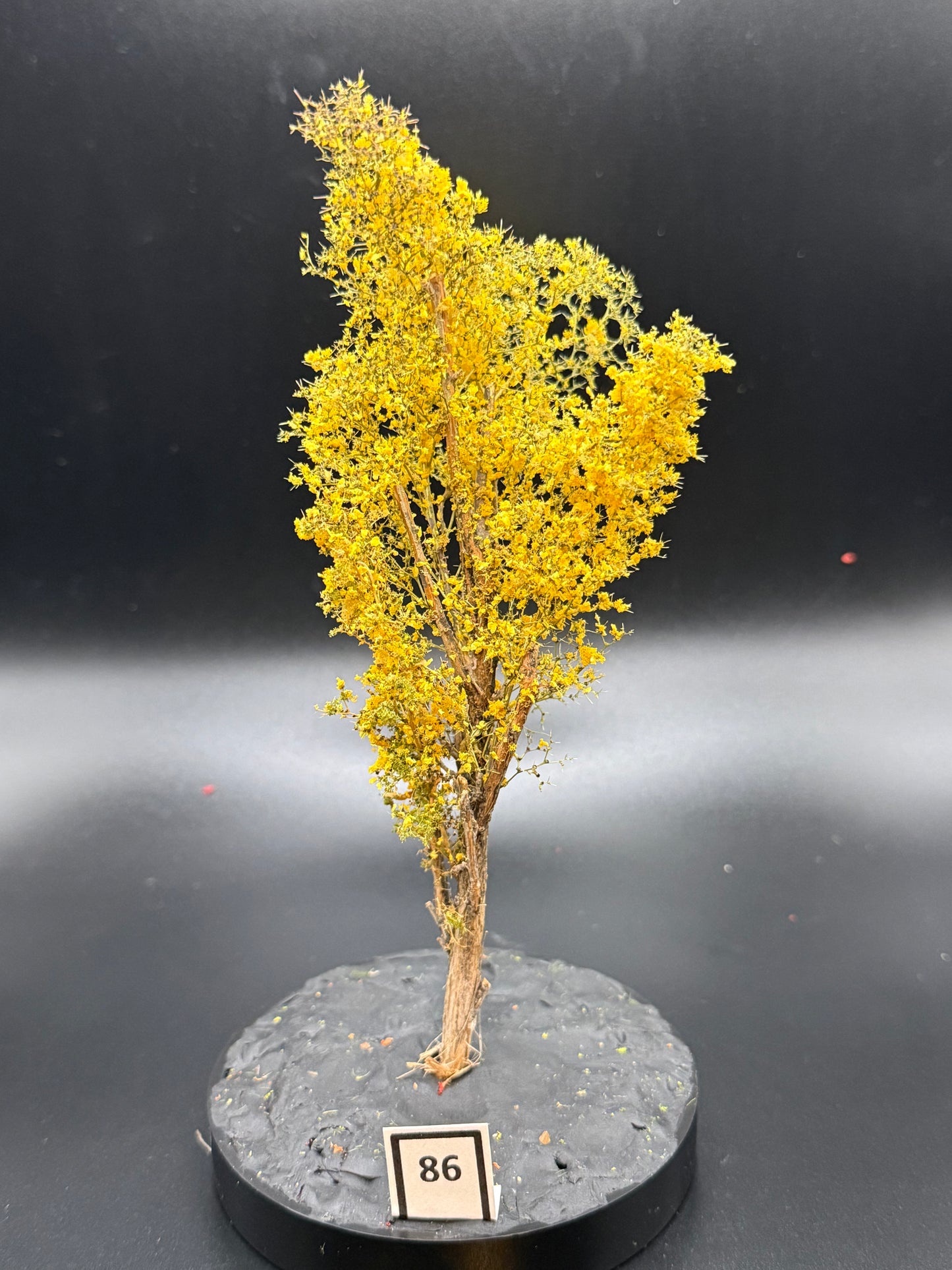 HO SCALE Realistic Yellow Trumpet Tree 7.5" #86